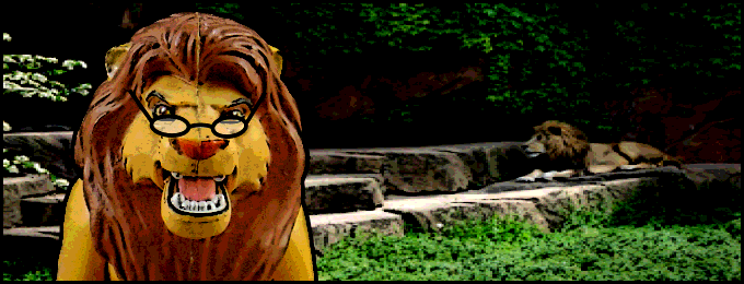 ''Where did the lion get the glasses?''