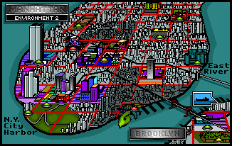 Note the WTC still standing on the left side of the map.