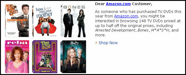 ''As someone who has purchased TV DVDs this year...''