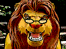 That lion is wearing glasses.