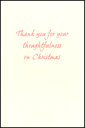 Thank you for your thoughtfulness on Christmas